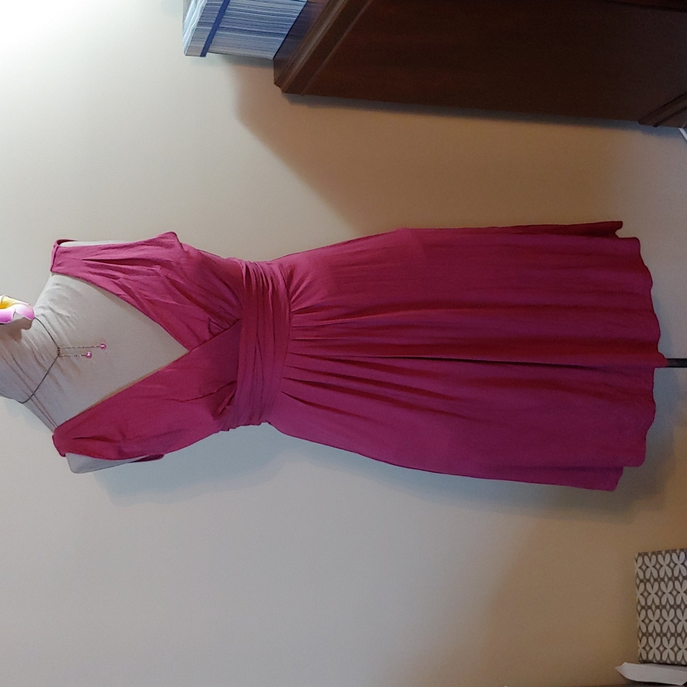 Dusty rose knit dress